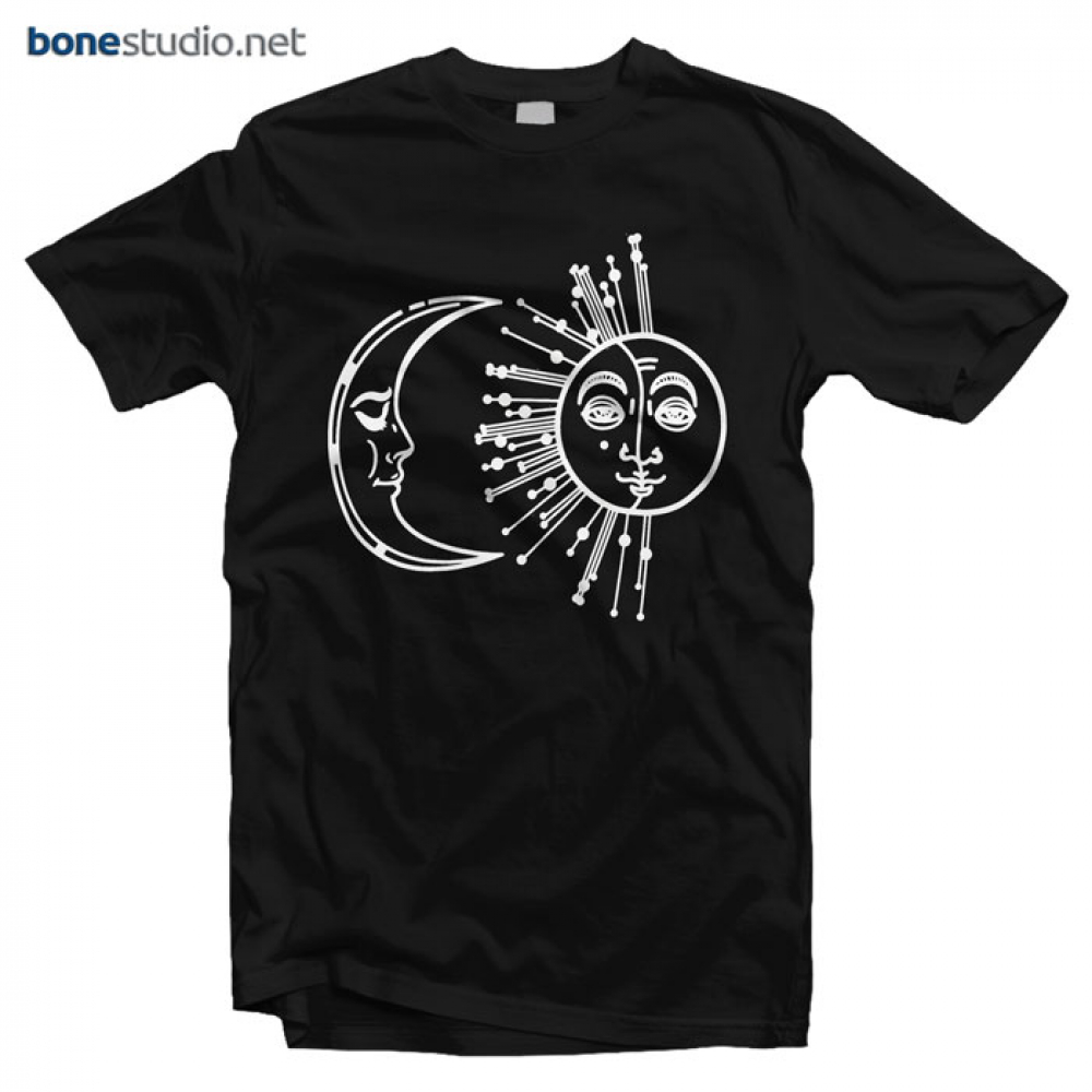 Sun And Moon T Shirt - Adult Unisex Size S-3XL - Bonestudio