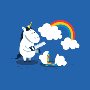 Unicorn Funny T Shirt Rainbow