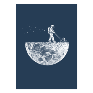 Astronaut Mowing The Moon T Shirt