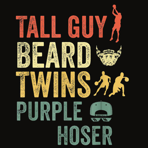 dude perfect tall guy beard twins purple hoser