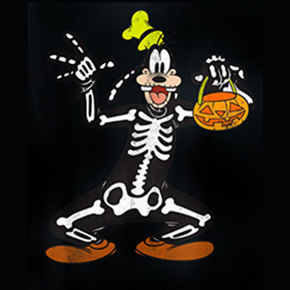 Disney Goofy Skeleton Halloween T Shirt