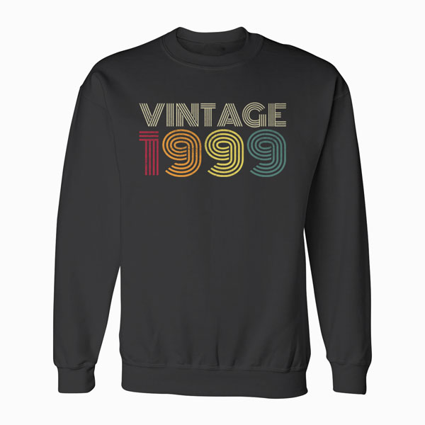 21st Birthday Gift Vintage 1999 Classic Men Women 21 Years Sweatshirt ...
