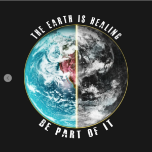 THE EARTH IS HEALING T-Shirt black design